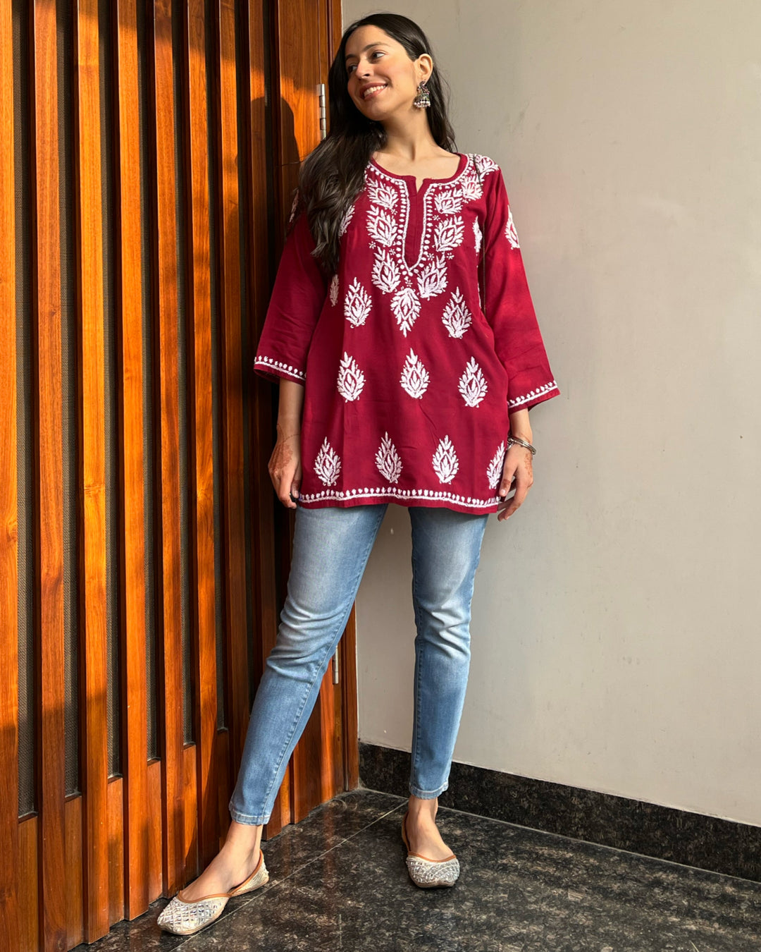 Mehr Short Chikankari kurta
