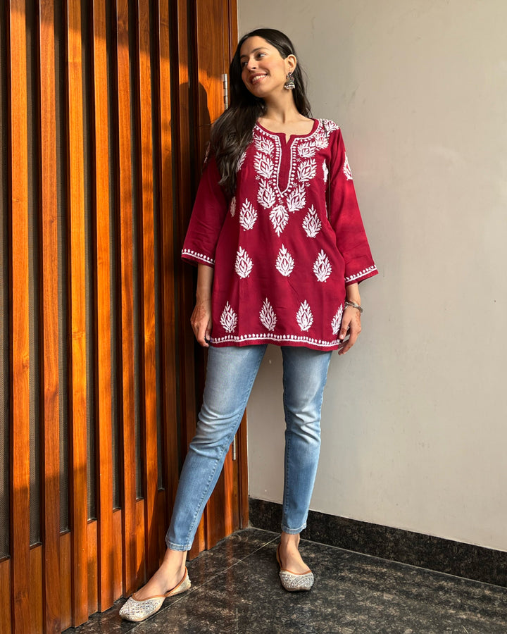 Mehr Short Chikankari kurta