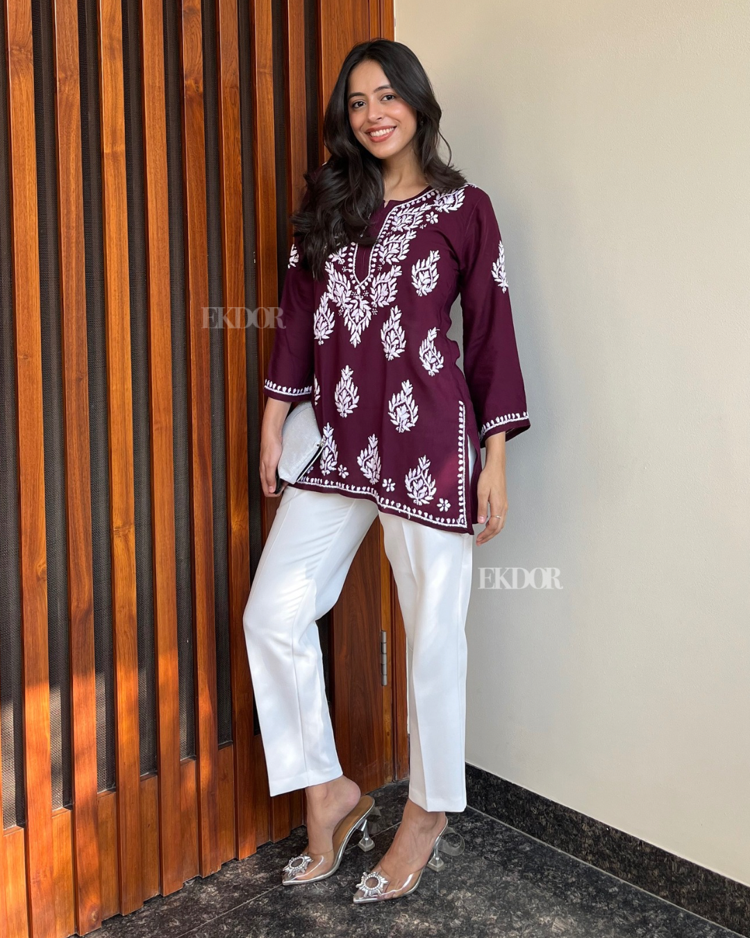 Mehr Short Chikankari kurta