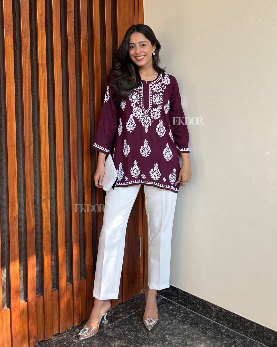 Mehr Short Chikankari kurta