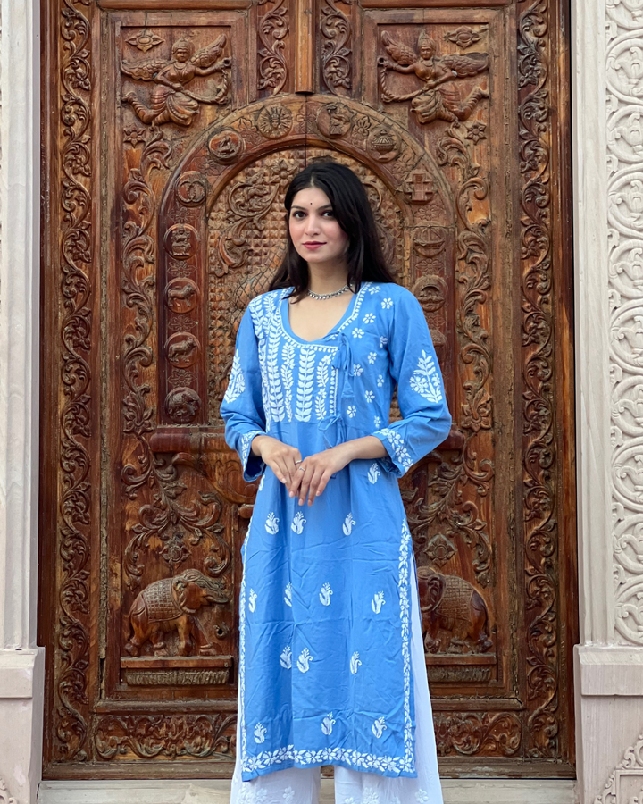 Rubina Chikankari Long Kurta