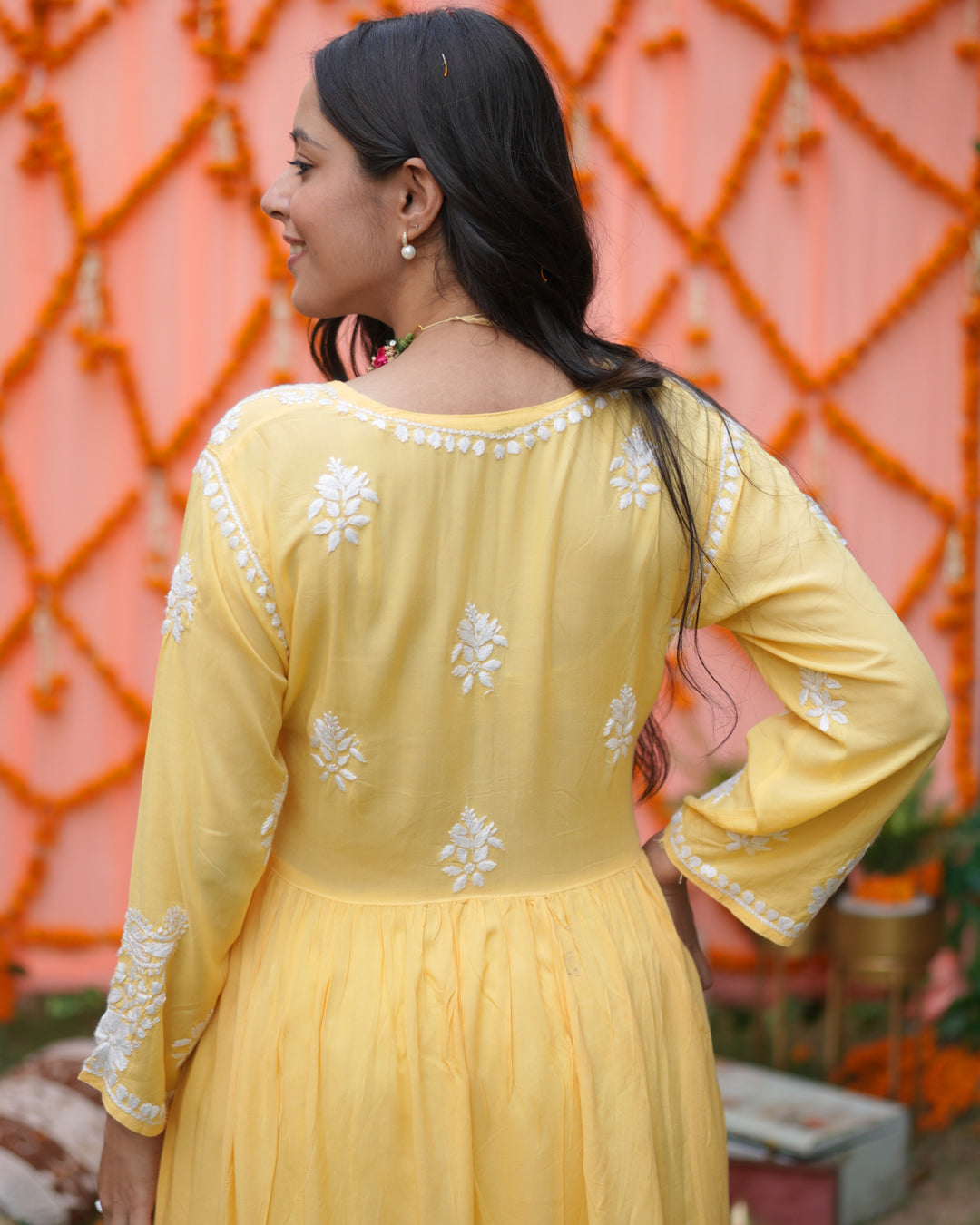 Qurbat Chikankari Gown