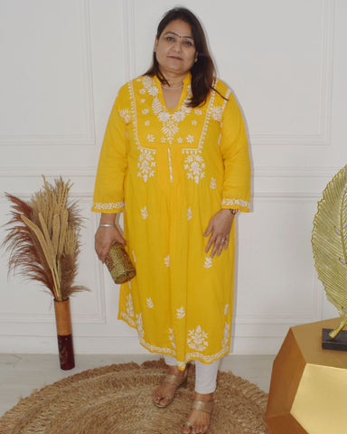 Ishraq Plus Size Chikankari Kurta