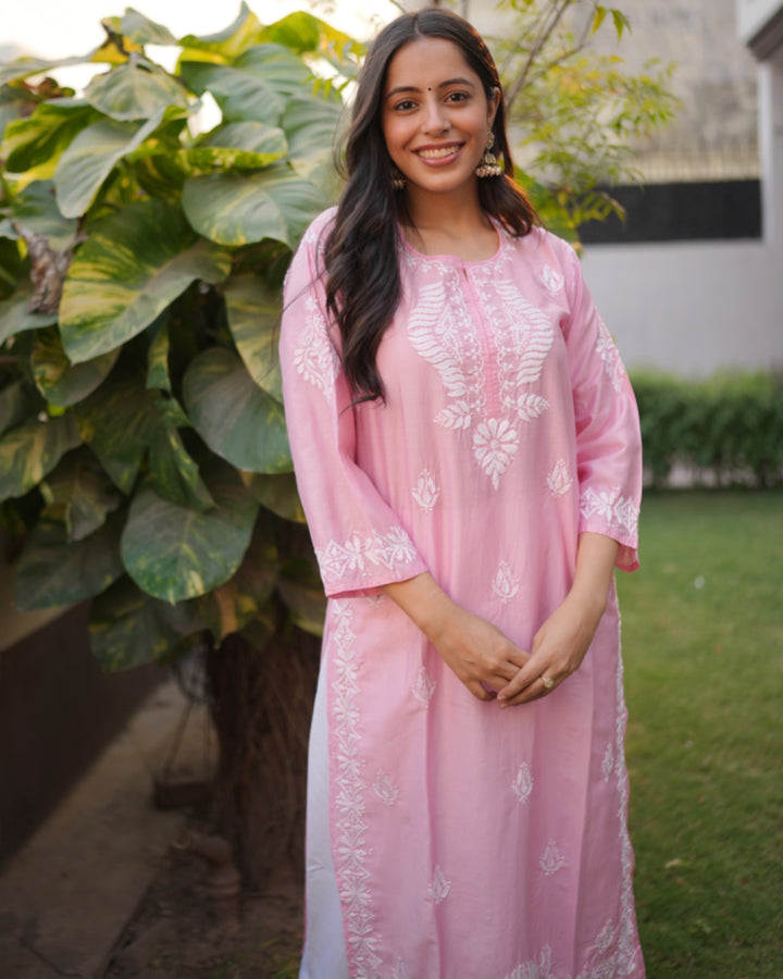 Rabeya Silk Chikankari Kurta