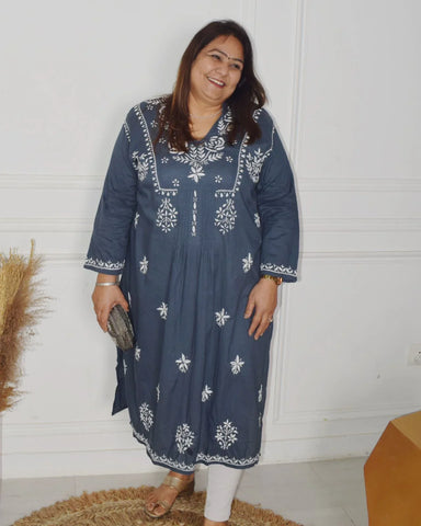 Ishraq Plus Size Chikankari Kurta