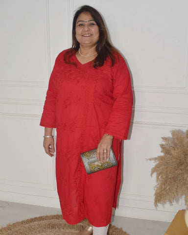 Miya Plus Size Chikankari Kurta