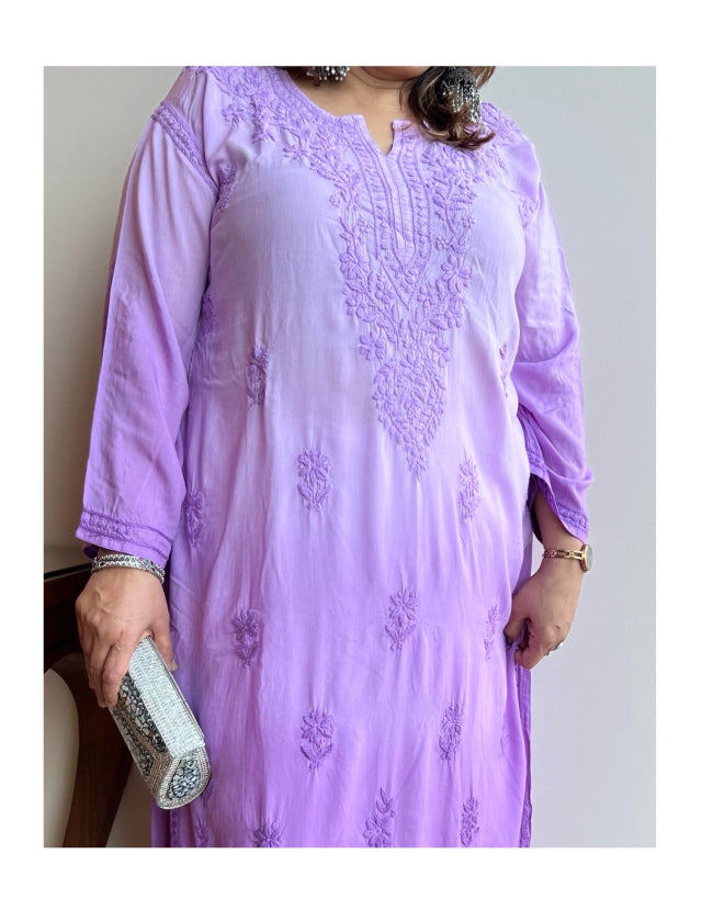 Maira Ombre Chikankari Plus size Kurta