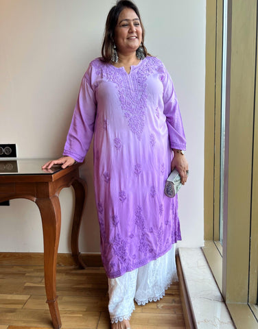 Maira Ombre Chikankari Plus size Kurta